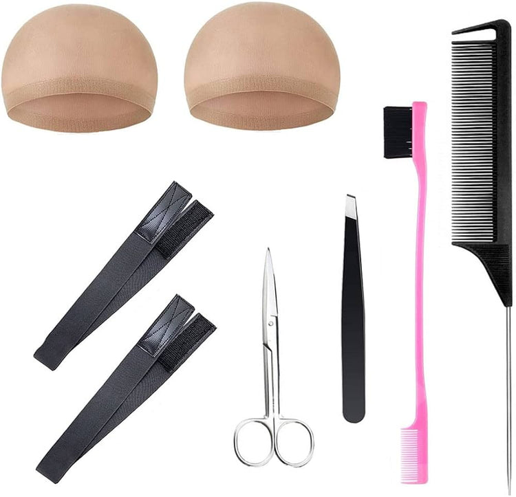 Image of various wig tools including brushes, combs, styling products, and stands from the 'Wig Tools' collection, perfect for maintaining and enhancing your wigs.