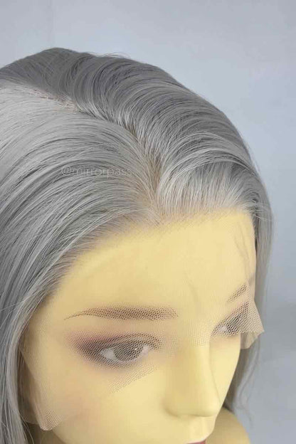 Cowboy ii Silver｜Pre-Plucked Heat-resistant Synthetic Swiss Lace Front Wig