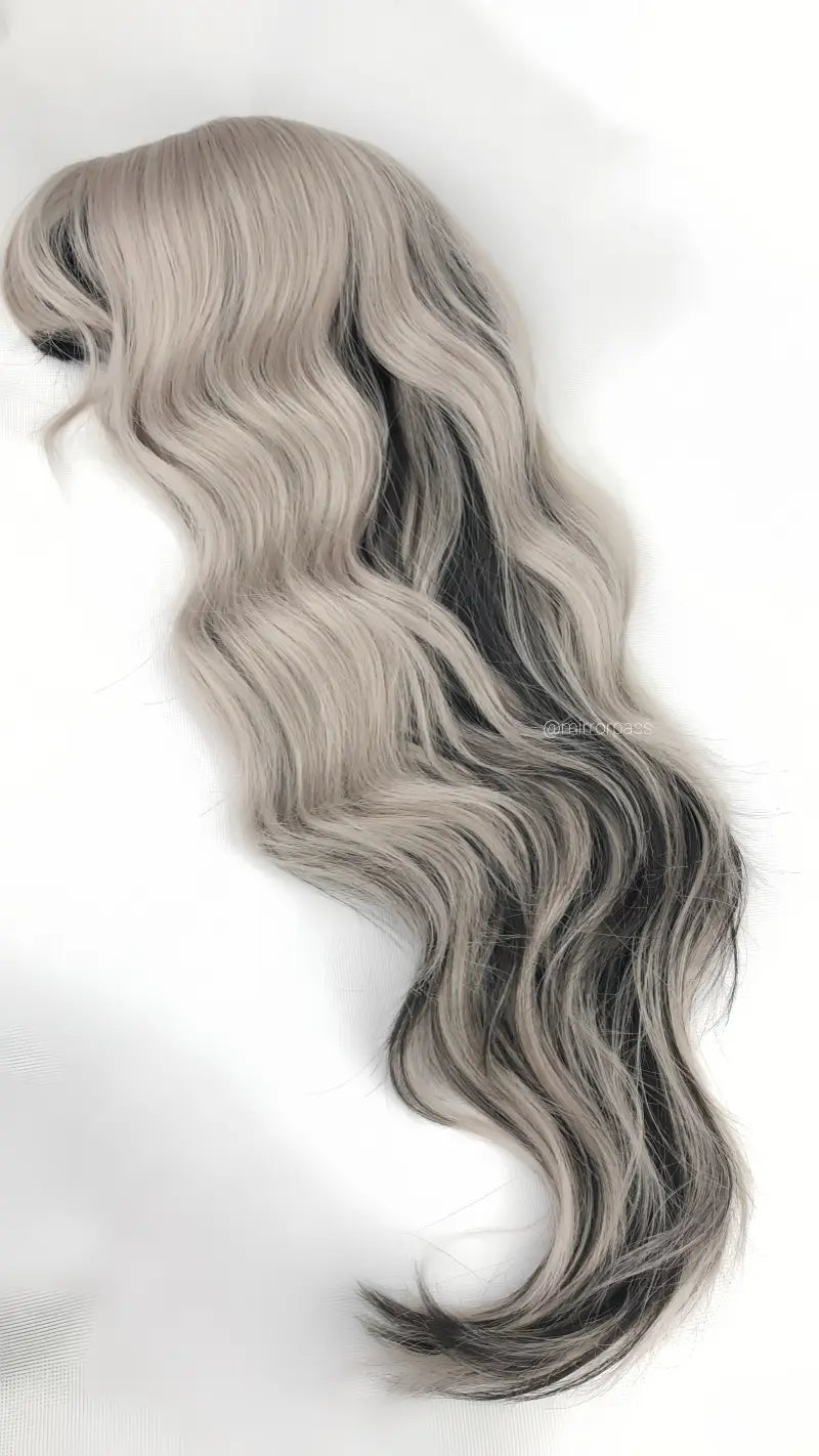 Elegant 26-Inch Synthetic Wig with Air Fringe