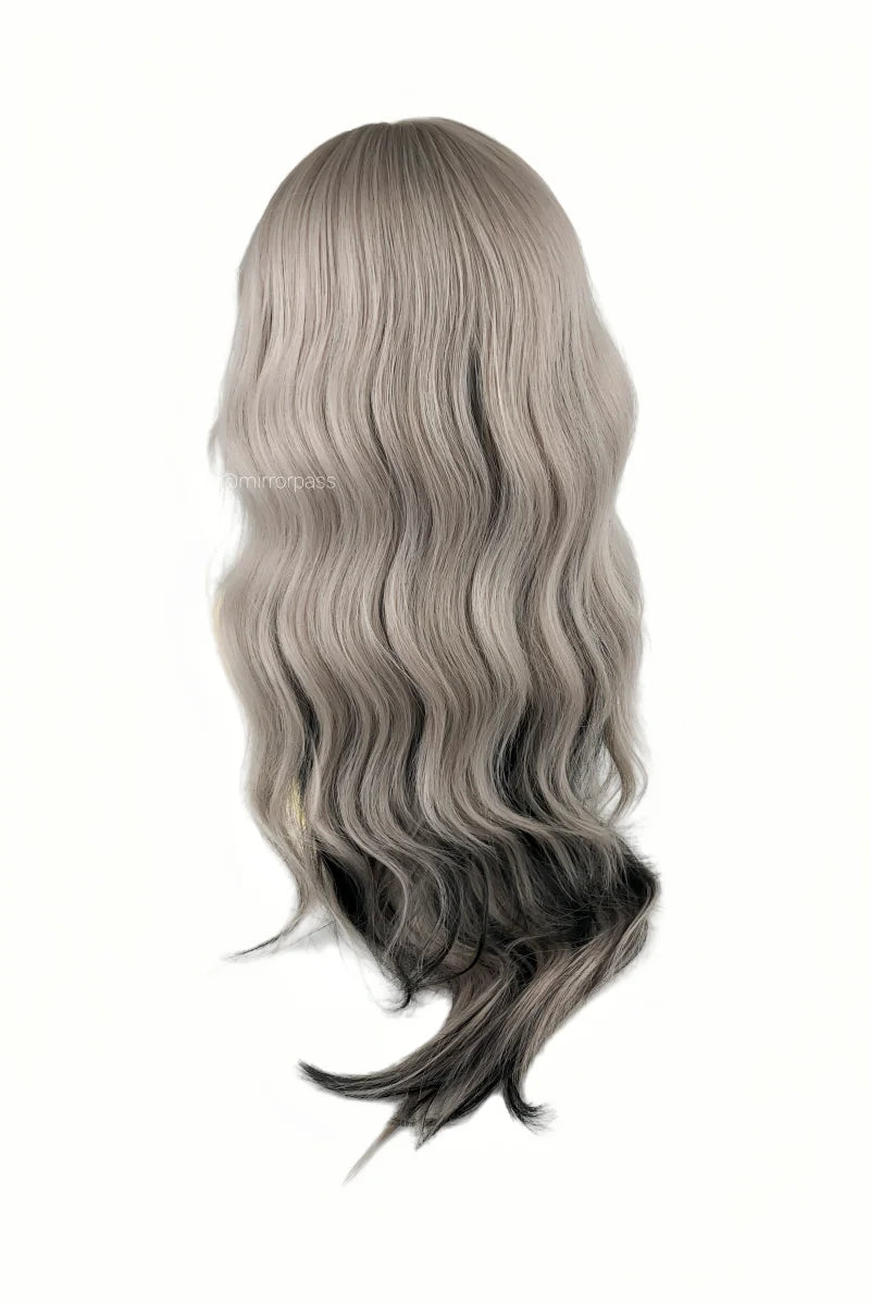 Atlanta Silver Wig with Black  bold Streak