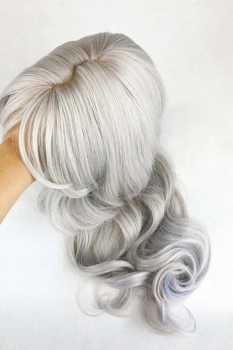 Moon-Inspired Silver and Blue Ombre Wig