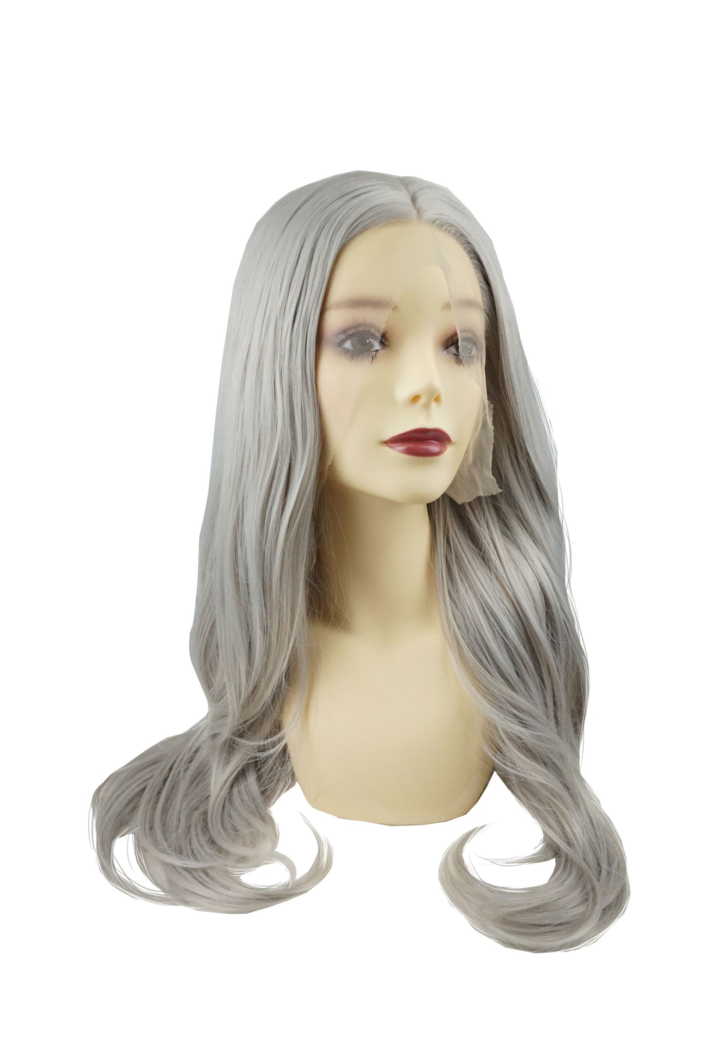 Atlanta silver｜Synthetic Swiss Lace Front Wig Mirrorpass.com