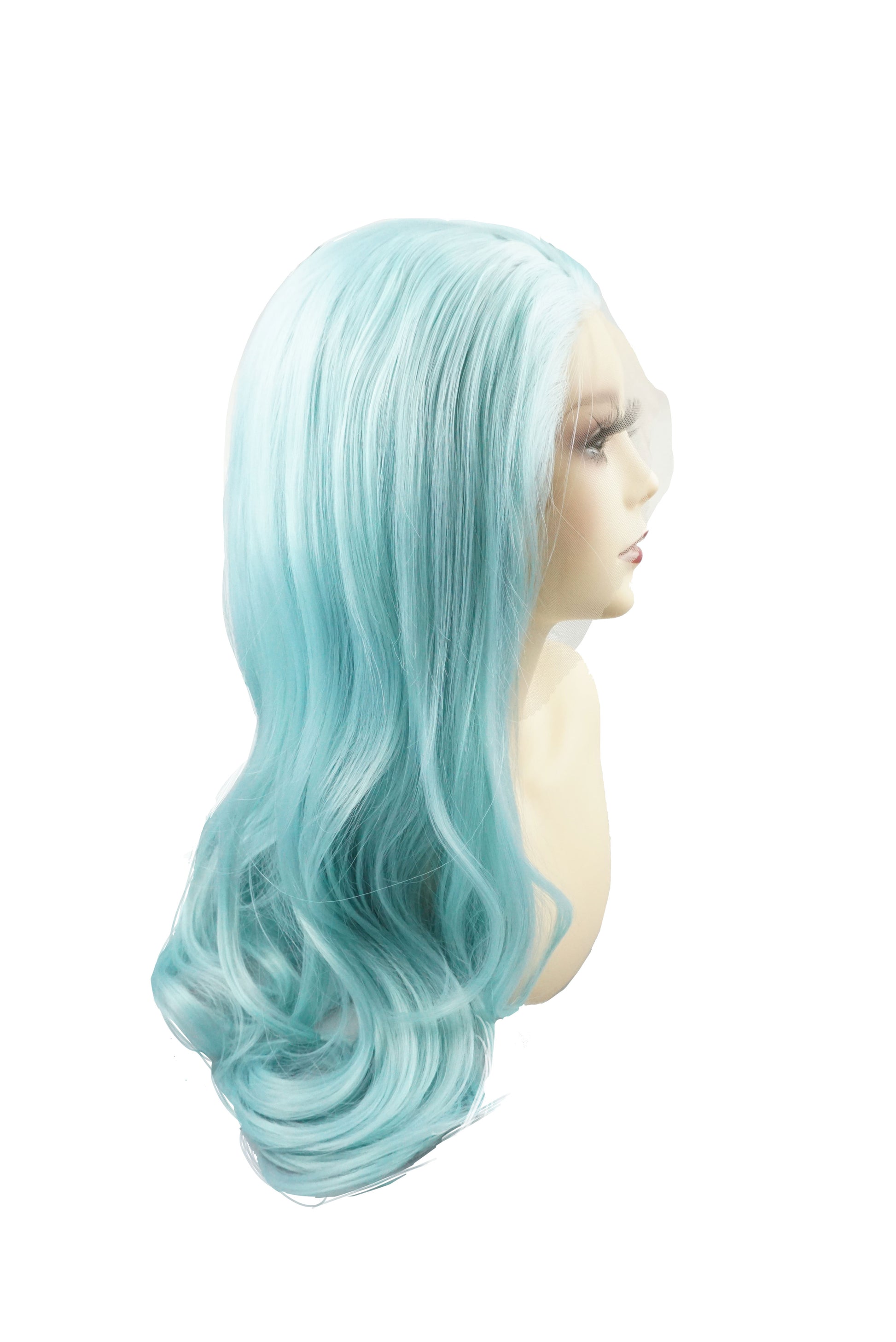 Tiffany blue｜Synthetic Swiss Lace Front Wig mirrorpass.com