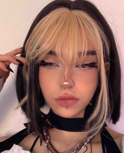 Jennie short bob | rose cap heat resistant wig