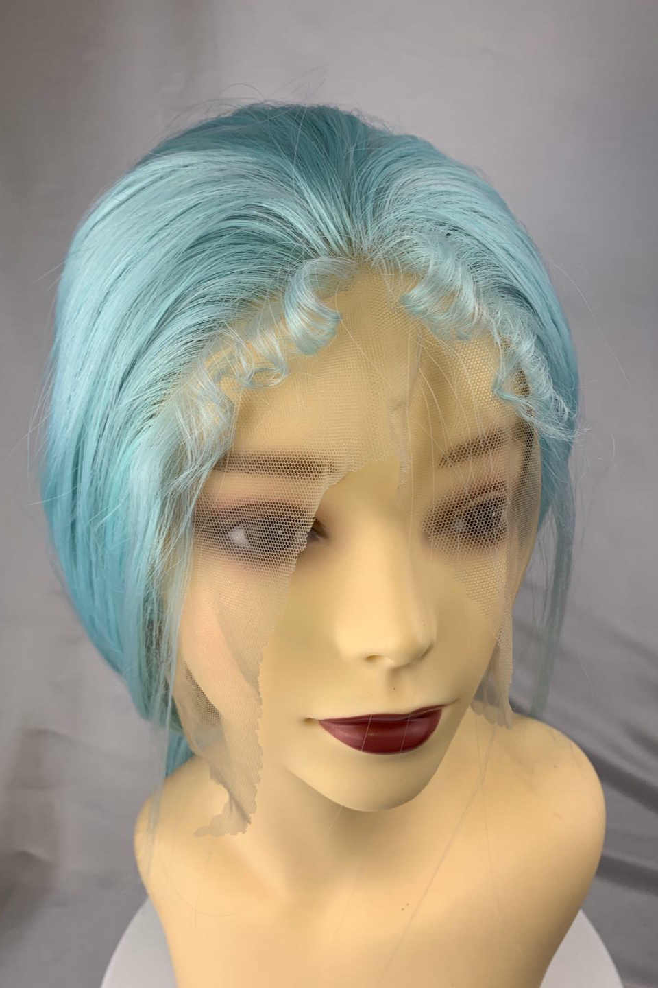 Tiffany blue｜Synthetic Swiss Lace Front Wig mirrorpass.com